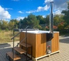Купель Фурако Polar Spa ELITE QUATTRO 180 квадратная с интегрированной печью для 4 человек (термососна темная) фото  фото - 11
